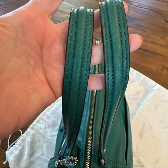 Coach Daisy Emma Jade Soft Leather Shoulder Bag with Navy Interior - Picture 3 of 16